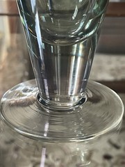 4 Lenox Crystal Etchings Smoky Green Water Or Ice Tea Glasses – Very Pretty!