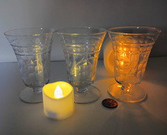 Vintage Etched Floral Footed Cordial Liqueur (3 pc.set) Glasses 3 oz.