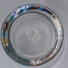 MURANO Rock Glasses Venetian Set of Two Colored Millefiori Canes