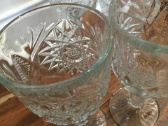 Sets 6 (or 5) Libbey Hobstar Star of David Wine Water Goblets Glass MINT READ