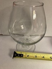 CLEAR GLASS BRANDY SNIFTER GOBLET – 6.5” TALL