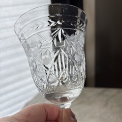 Rock Sharpe 1930s»Marina» By Libbey 8″ Crystal Wine/Water Goblet