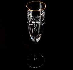 ROGASKA RGS95 CHAMPAGNE FLUTES, Etched Lead Crystal, 9 3/4″, 8oz, SLOVENIA, 2PCS