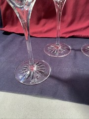 Cassandra Cristal D’Arques Lead Crystal Gold Rimmed Water/Wine Glasses Set Of 4