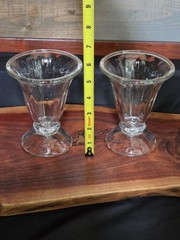 (2) Libbey 5115 Tulip Sudae 6.5oz. Glasses Vintage 1980’s L Stamped Bottom