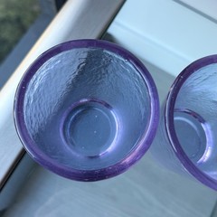 Fire & Light Recycled Glass Tumblers Purple Lavender 12oz – 4 3/4” Set of 2