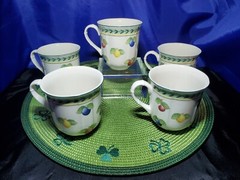 Set Of 5 – Villeroy & Boch French Garden Fleurence Mugs Cups Coffee Tea