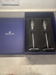 Swarovski Crystalline Toasting Flutes Set – Champagne Crystal Glasses W BOX