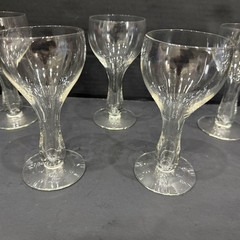5 VTG Hollow Stem Champagne Glasses Wine Whiskey Cocktail 5.5” T MCM Barware 50s