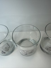 Vintage The New Yorker Drinking Glasses Set Of 3 Cartoon Dog Drawing Whisky Glas