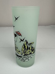 Frosted Glasses Mid Century Modern Libby High Pastel Victorian Green