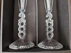 Millennium 2000 Cristal d’Arques WALT DISNEY IMAGINEERING Flutes New Year RARE