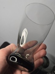 Vintage Libbey Smoked Gray Pilsner Glasses w Round Weighted Base Set of 4