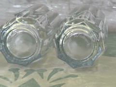 Set of 4 Pasabahce Topaz Clear 10 oz Glass Tumbler Paneled TURKEY