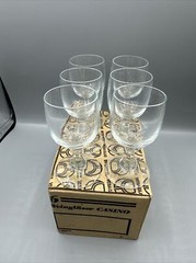 Vintage Weingläser Casino Liqueur Cordial 2.33oz Original Box West Germany Set/6