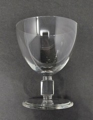 Set Of 8 Vintage St Lambert Nevel Water Goblets With Square Cube Stem MCM