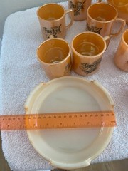 Vintage Fire King Peach Luster Tom and Jerry Punch Bowl Set 14 Piece Set