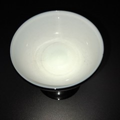 Carlo Moretti White Cased Black Cocktail Glass Italian Elegant Vintage