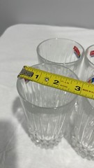 Fostoria Heritage Lead Crystal tall tumbler glasses set of 4 vintage Barware