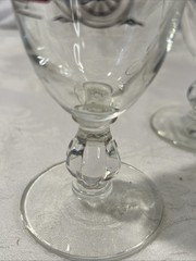 Libbey Horseless Carriage Wine Glasses W/1913 Chevrolet Design Set of 4