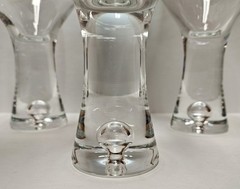 Lot 3 TRIBECA BUBBLE STEM Martini Glasses Weighted Base Southern Living At Home