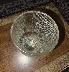 Vintage Indiana Glass Crystal Footed Tumbler Crystal Ice/Tree Bark pattern. Set