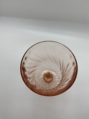 Rosaline Pink Swirl Optic By Cristal D’ Arques-Duran France Wine Glasses 5 3/4”