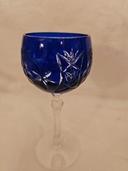 Lausitzer Crystal Water Goblet 8 3/8″ LA16 Blue