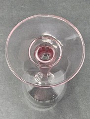 Set Of 3 American Stemware Princeton Pink Blown Glass Water Wine Glasses