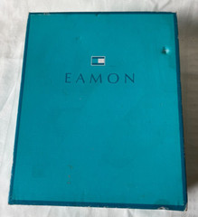 EAMON ~ CLADDAGH ~ HAND ENGRAVED SHAMROCK FLUTE PAIR(2) ~ CLOTH LINED BOX~8.25″