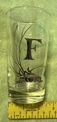 Vintage Glastonbury-Lotus Monogram “F” High Ball Glass