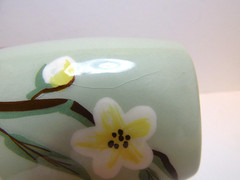 Vtg Weil Ware Blossom Tumblers Set of 4 Hand Decorated