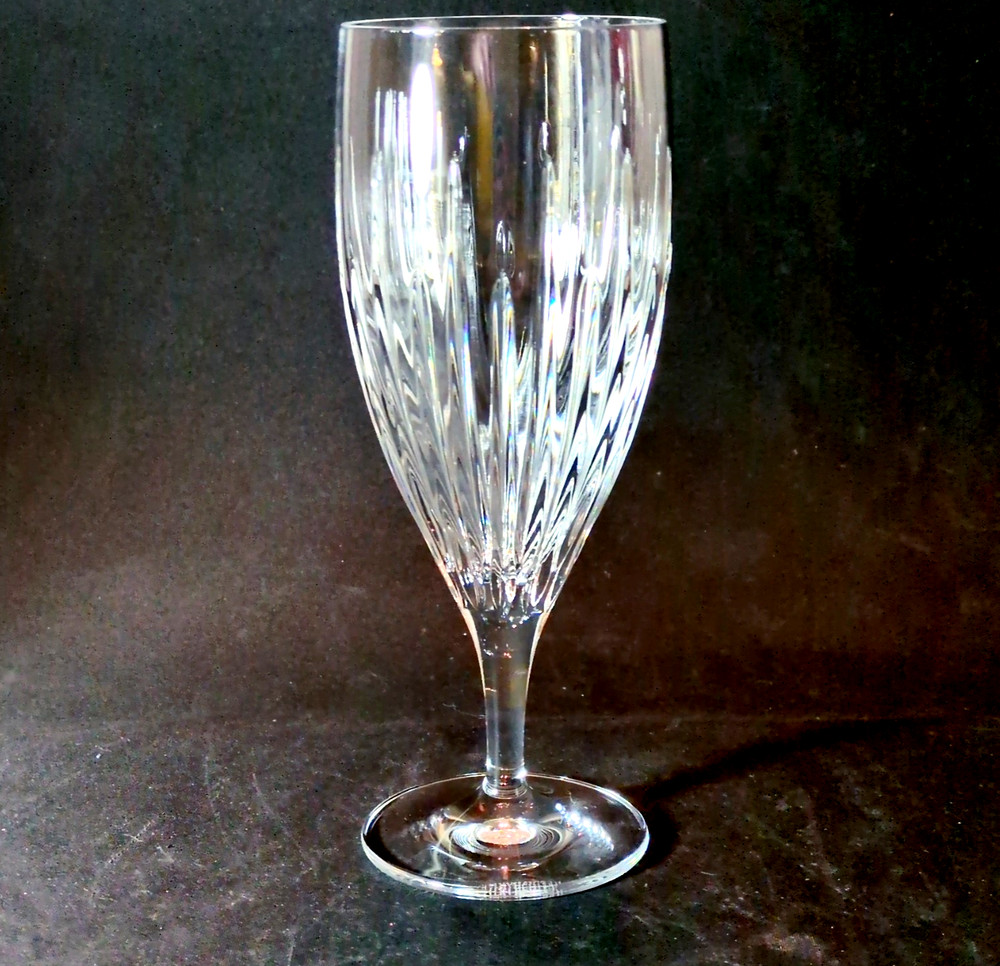 REED & BARTON SOHO ICED TEA GLASS, Cut Lead Crystal, 7 7/8″, 14 0z, GERMANY