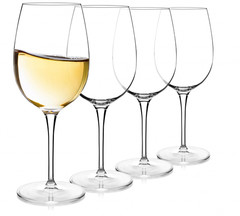 LUIGI BORMIOLI CRESCENDO CHARDONNAY WHITE WINE GLASS 4 PCS 13 OZ 9.6″H ITALY NIB