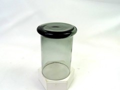 Hal Reed Kansas Crystal Co Green Glass 4 Pc 12 Ounce 4 5/8″ Pedestal Tumblers