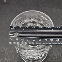 7 Fostoria American Clear Footed Tumblers Stem 2056 Juice Cubed Cube 4 3/8″