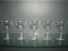FOSTORIA CELLINI (LOOP OPTIC) CHAMPAGNE/SHERBETS