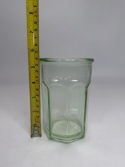 Green Depression Pre Anchor Hocking Glass Octagonal Tumbler Working Glass