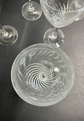 Set Of 6 Crystal Wine Glasses 4-Schott Zwiesel Pirouette, 2-? Riedel Blown Glass