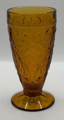 Indiana Tiara Glass Amber Footed Iced Tea 6.25″ – 8 oz.