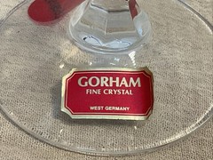 6 Vtg. Gorham Stemmed Crystal Sherbet/Champagne Glass Snow Blossom Pattern