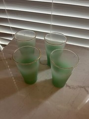 Vintage/Mid-century Modern Glass Tumblers, West Virginia Glass Specialty, Blend