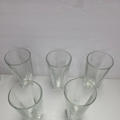 Vintage Libbey Duratuff USA Gibraltar Clear Paneled 5.5” Set of 5 Glasses VGUC