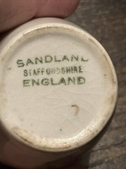 (2) Sandland Staffordshire Stoneware Cups/shot glasses Made in England 2”x2”