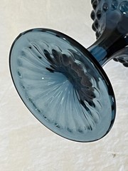 Vintage Blue Hobnail Goblets MCM Set of Four