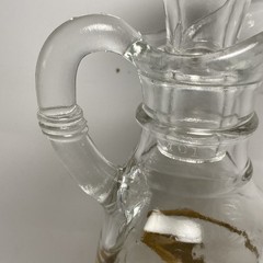 Anchor Hocking Starlyte Frosted Gold Leaf Oil Vinegar Cruet BB15