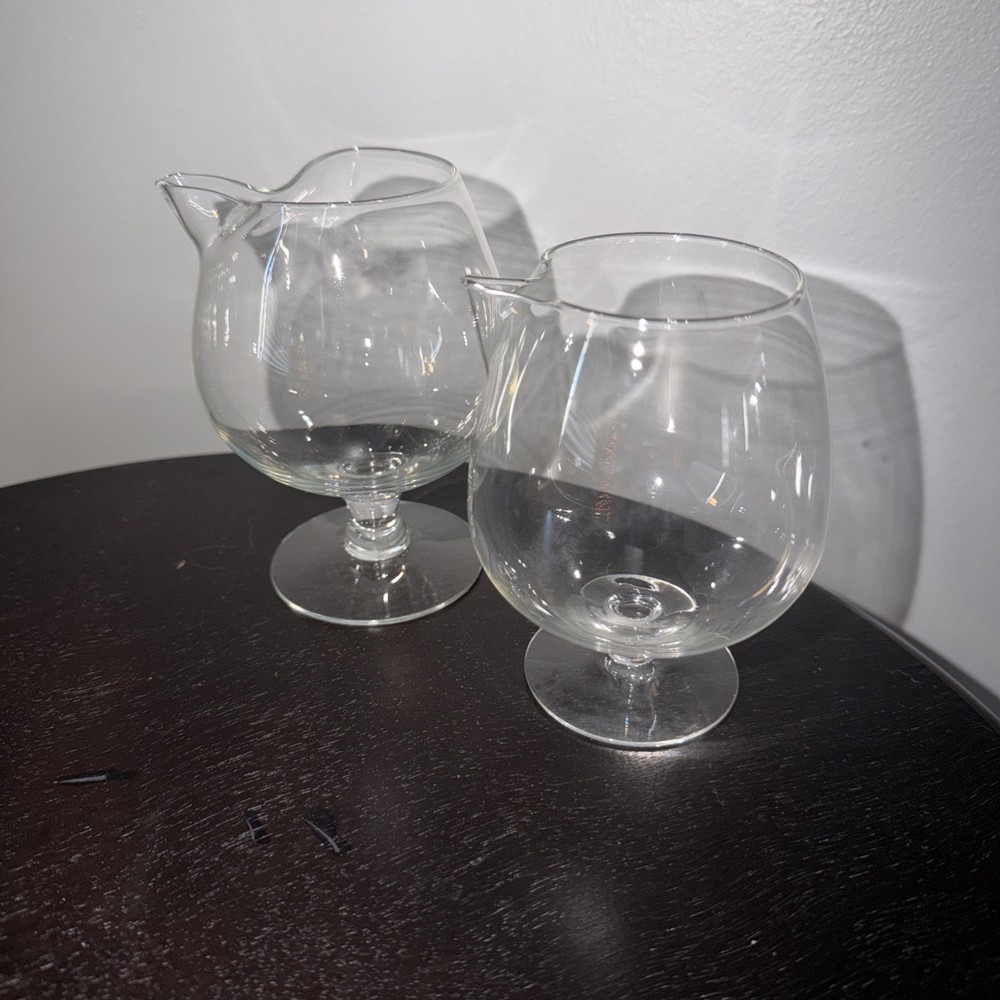 Vintage Glass Company Clear brandy/scotch snifter~ 8 To 10 Ounces ~ SET OF TWO