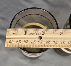 Set of 2 Libbey Striped Brown and Tan 1970’s Retro Glasses Tumblers 16oz