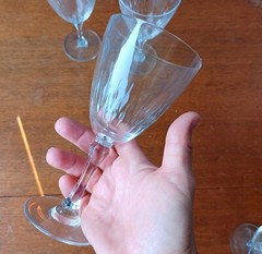 Vintage Set Of 3 Lenox STARFIRE ROMANCE Water Goblets GREAT CONDITION