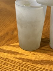 Set 3 Vintage Blakely Oil & Gas Arizona Cactus Frosted Glass Juice Glasses READ